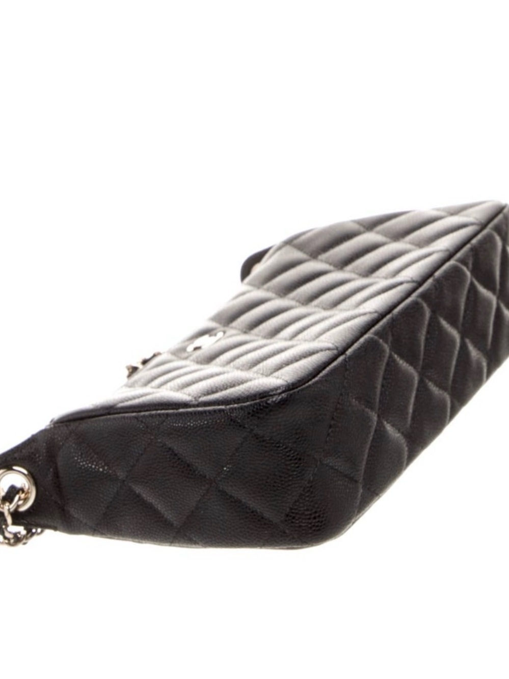 CHANEL Black Quilted Leather Shoulder Bag with Gold-Tone Chain - Picture 4 of 7